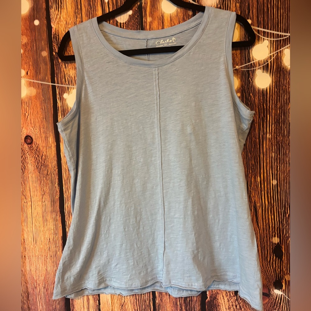 CHARLIE B Soft Blue Women's Tank Top